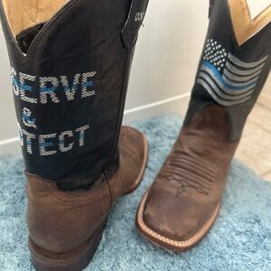 Tony Lama Black and Brown Western Boots